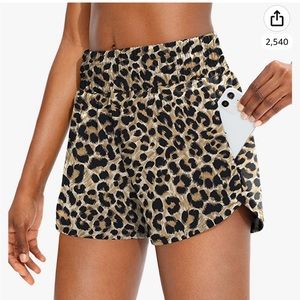 Amazon leopard print running shorts!